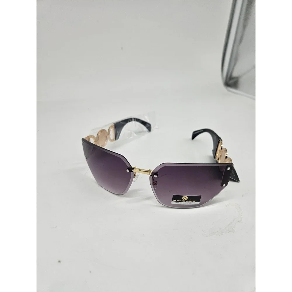 New Womens Margaret Josephs Sunglasses Gold Detail Frame